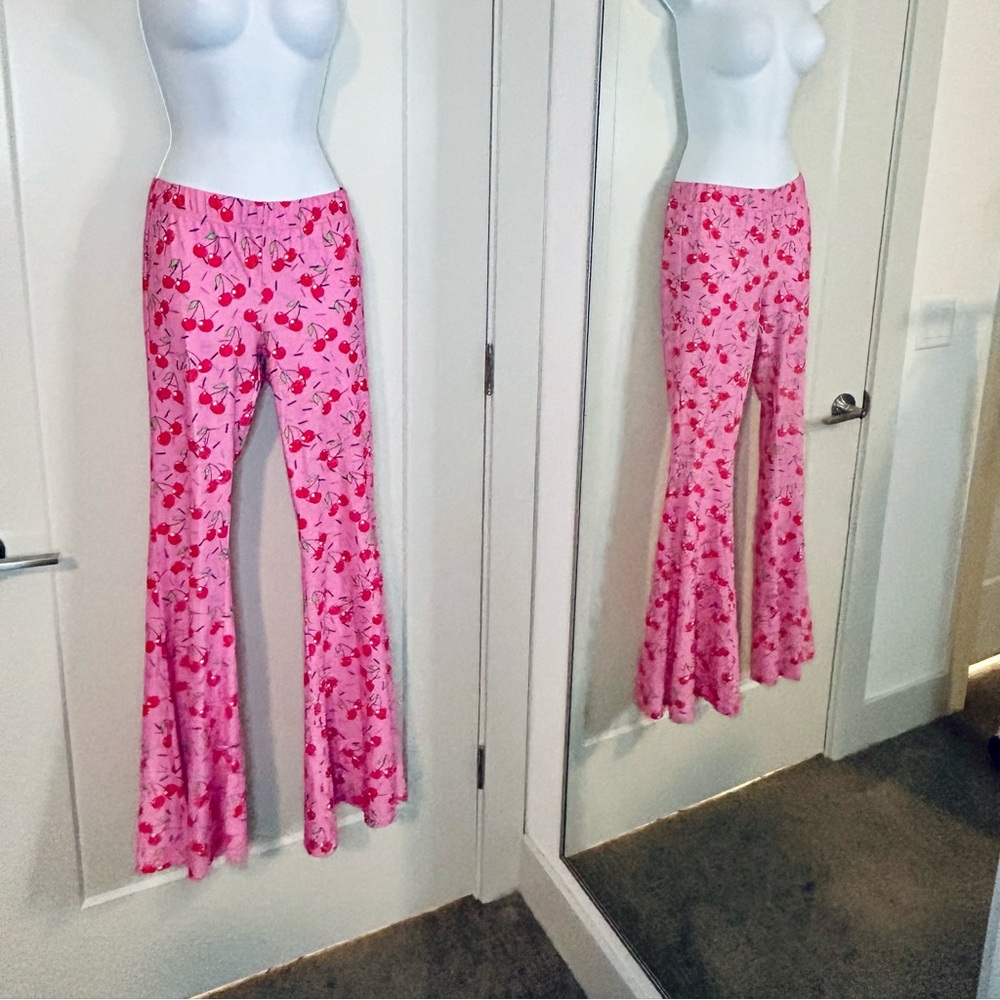 Dollskill cherry hot pants flare pants